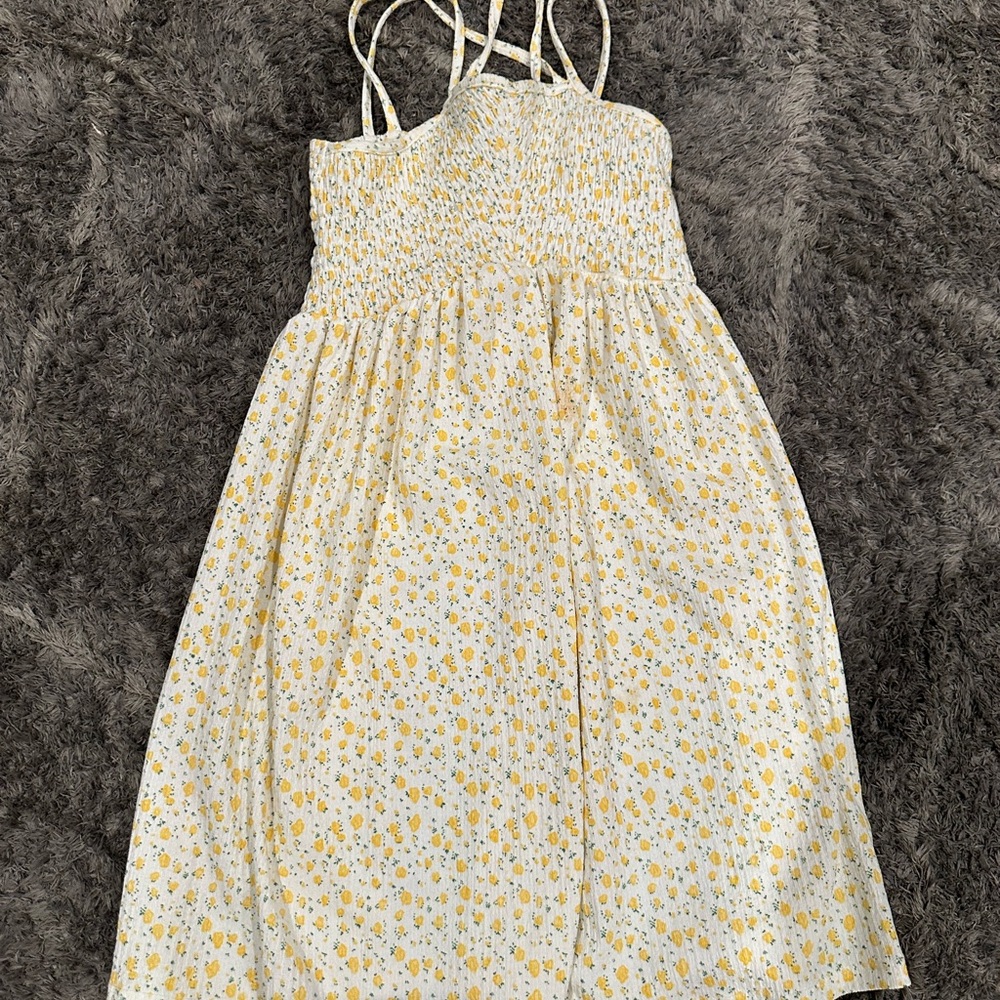 Zara Yellow Floral Kids Dress